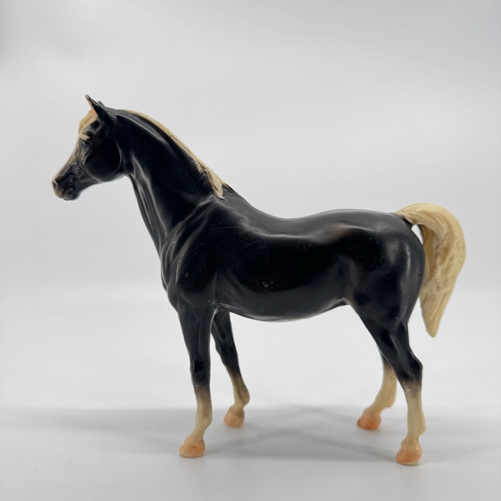 Vtg 70s Breyer Arabian Mare Horse Figurine 12in Traditional Charcoal Dickory USA - Picture 4 of 11